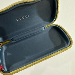 Gucci Blue and Gold Eyewear Case